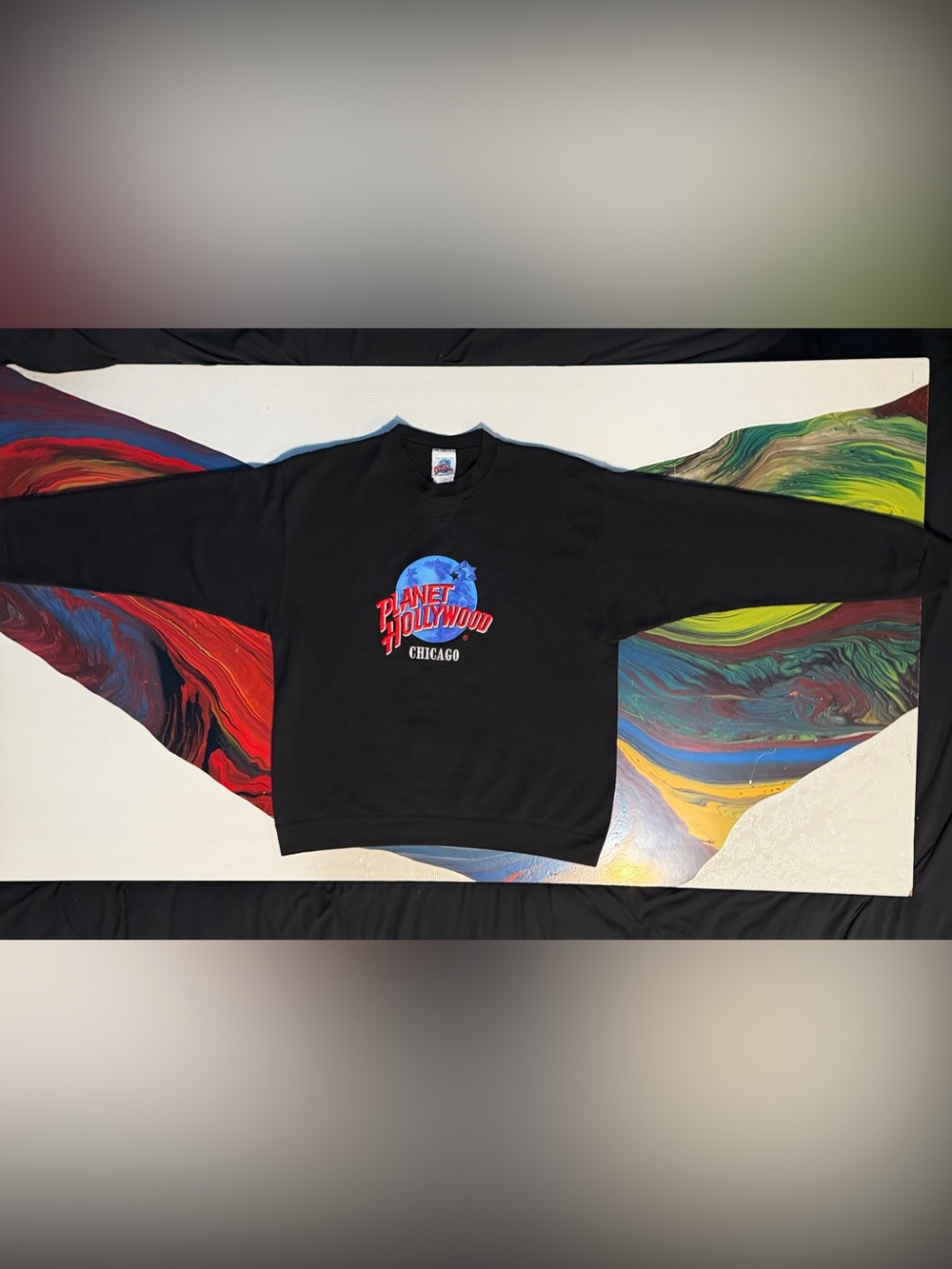 Planet Hollywood Chicago Black Crewneck Sweatshirt